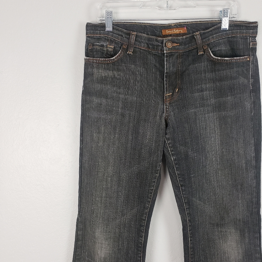 David Kahn Washed Black Mid Rise Flare Jeans Size 31×31 - Picture 11 of 16